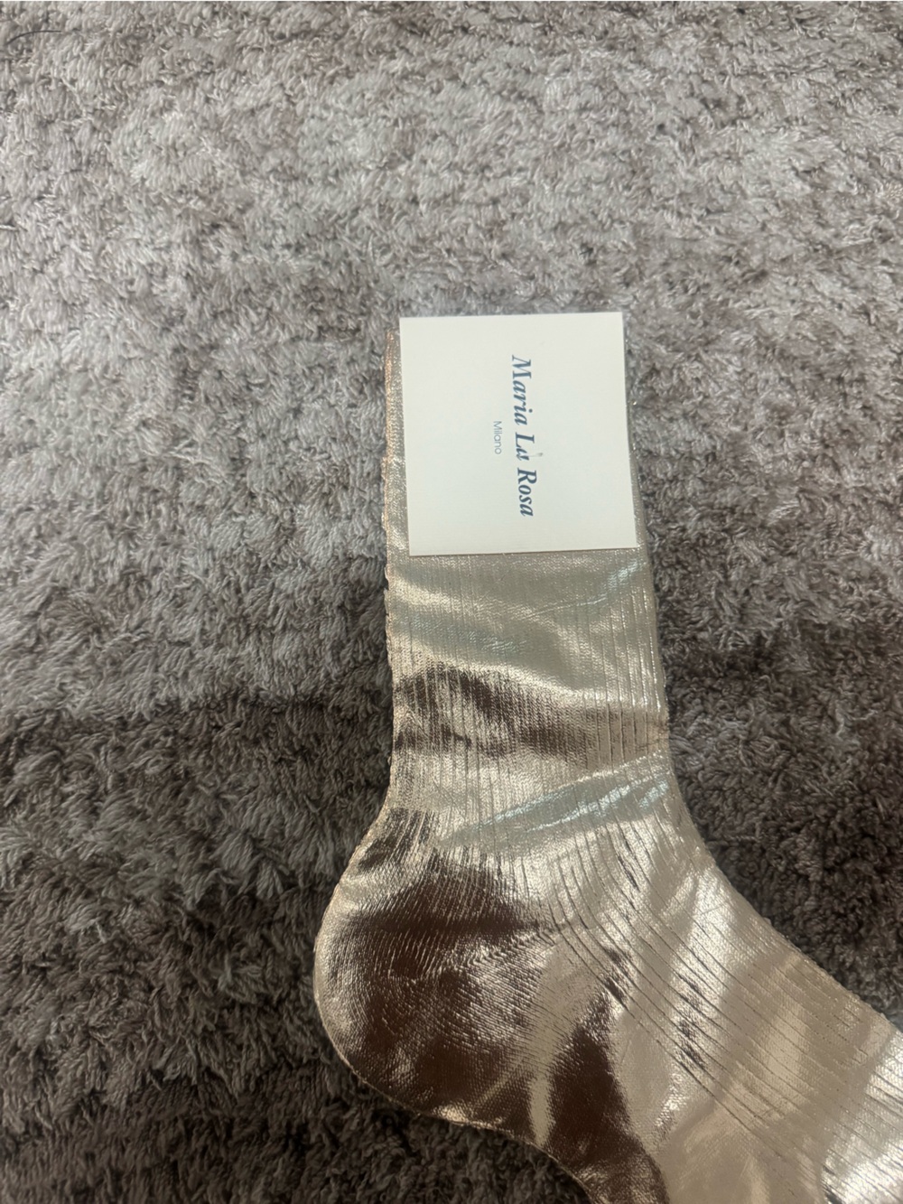 Maria La Rosa One Ribbed Laminated Socks - Picture 2 of 4